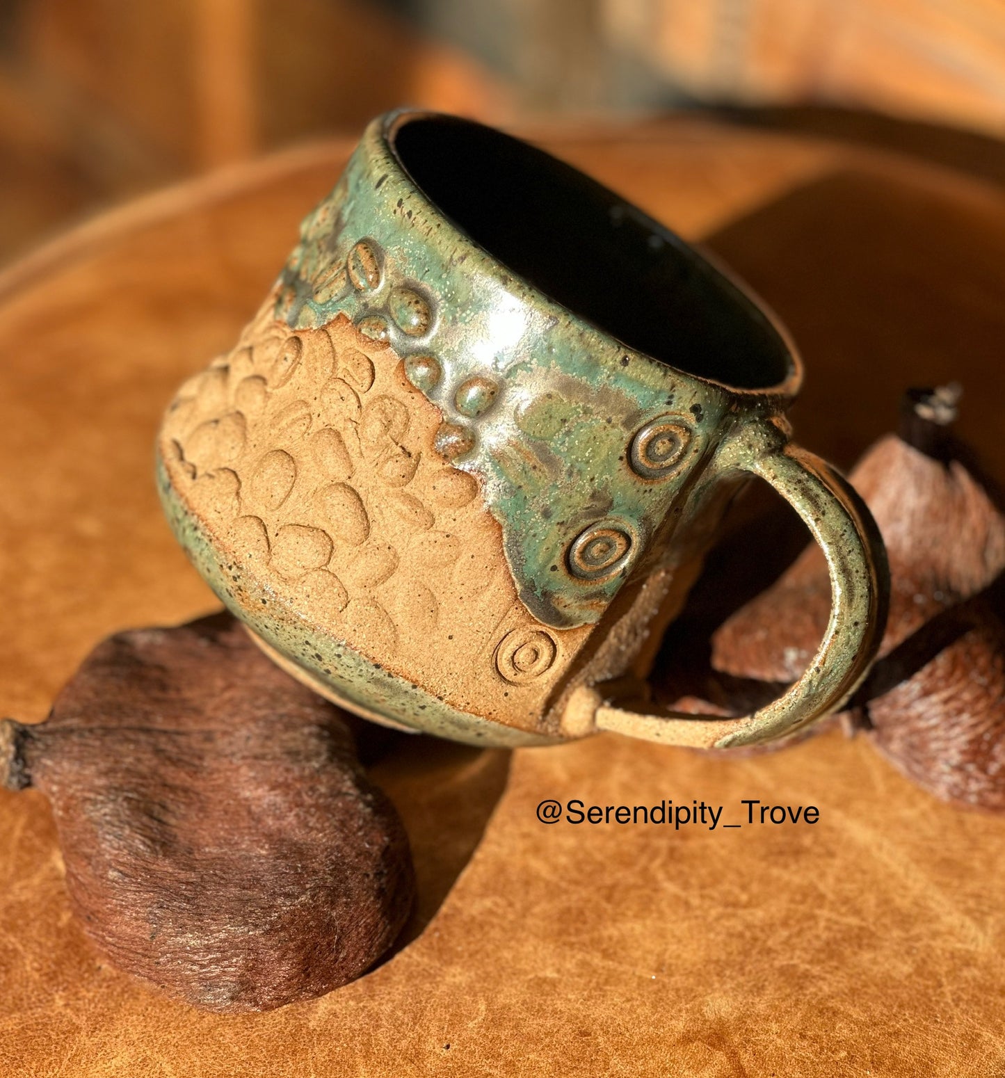 "Earthenbrew" - Green metal mug