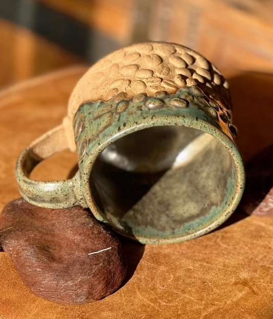 "Earthenbrew" - Green metal mug