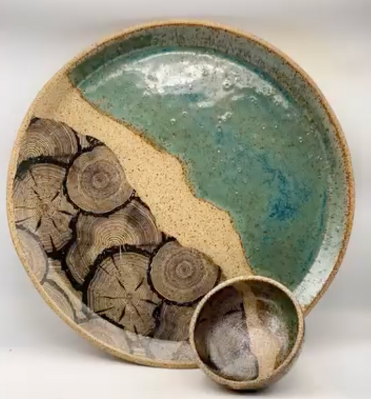 "Rebirth" - Large plate with bowl