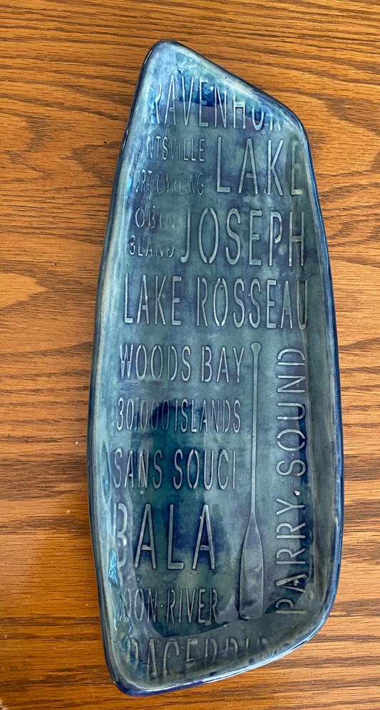 "Cottage Country" - Medium odd shape plate