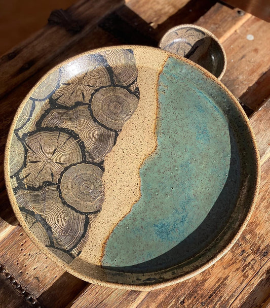 "Rebirth" - Large plate with bowl