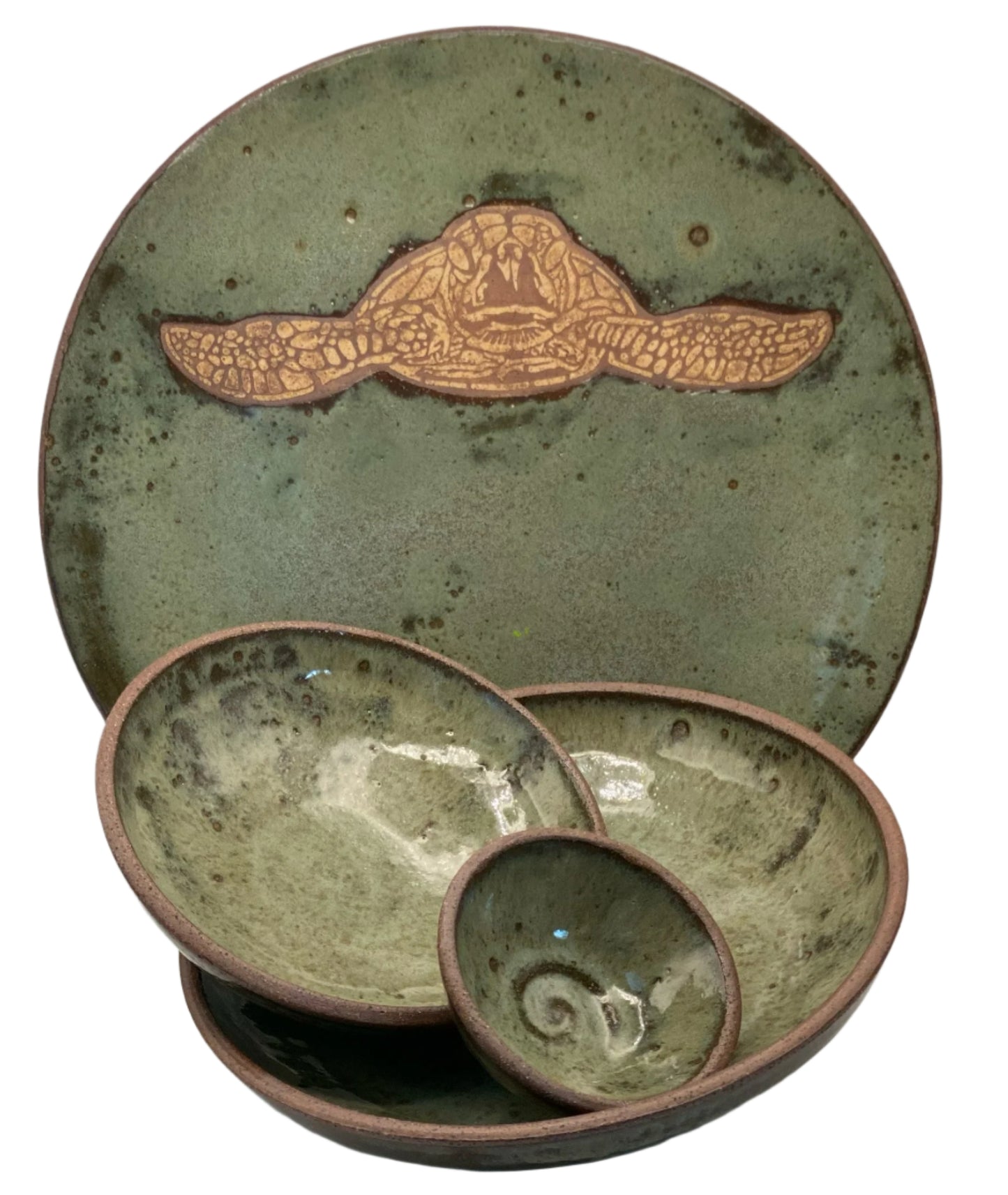 "Emerald Waters" - Serving set