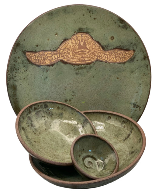 "Emerald Waters" - Serving set